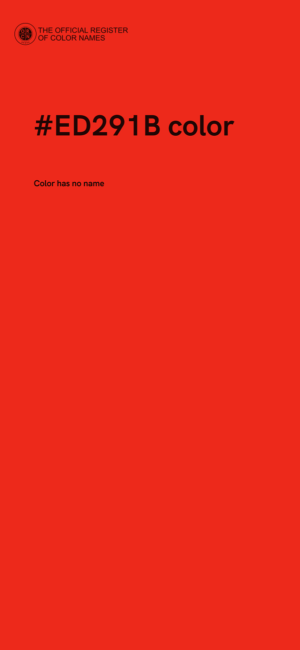 #ED291B color image