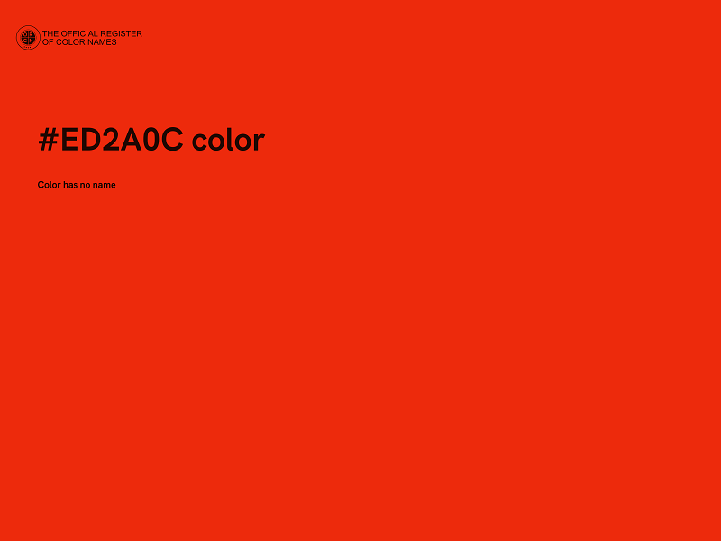 #ED2A0C color image