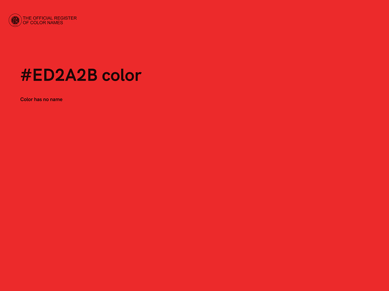 #ED2A2B color image