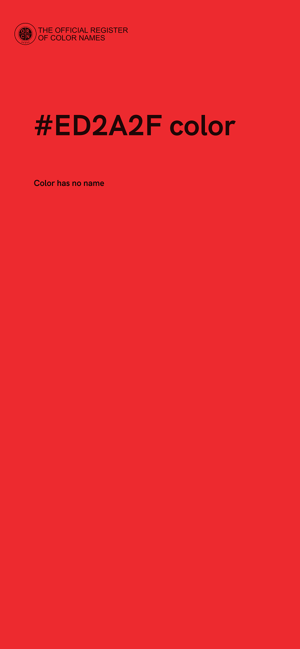 #ED2A2F color image