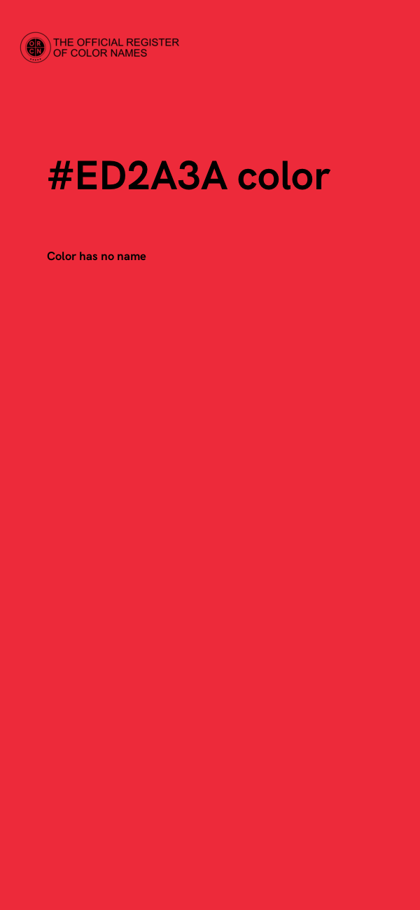 #ED2A3A color image
