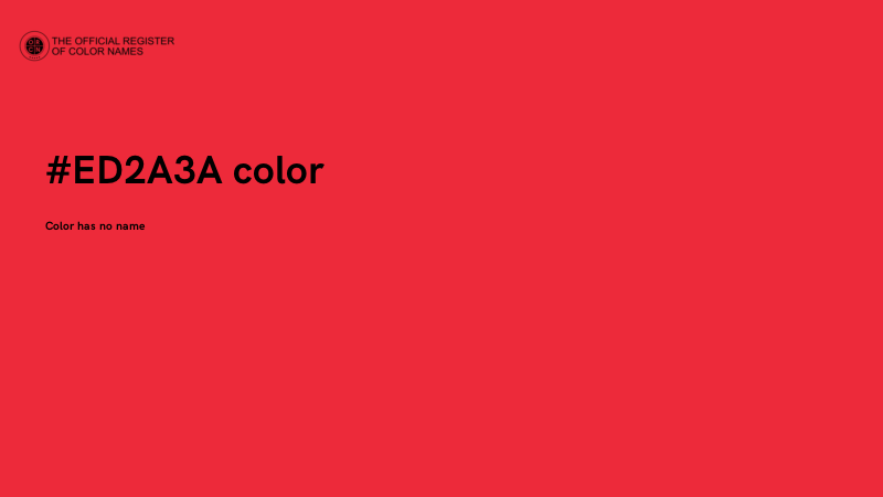 #ED2A3A color image