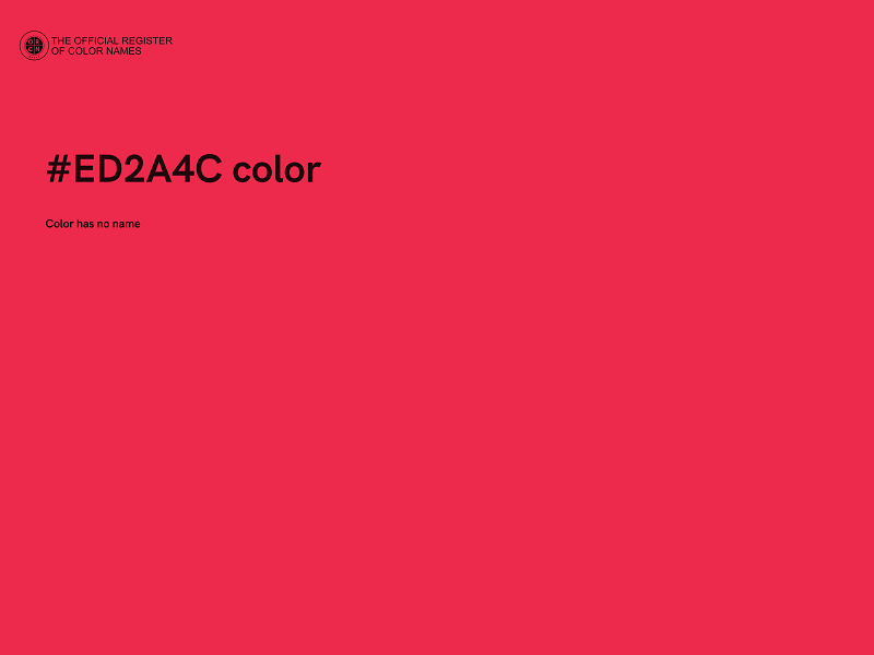 #ED2A4C color image