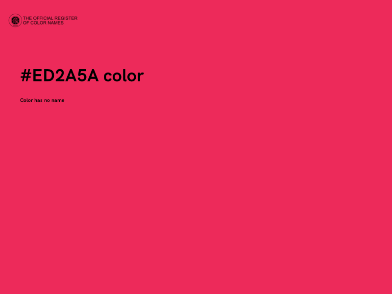 #ED2A5A color image