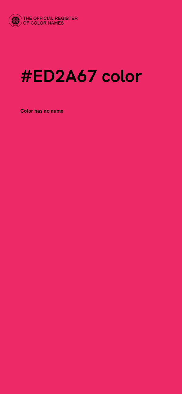 #ED2A67 color image