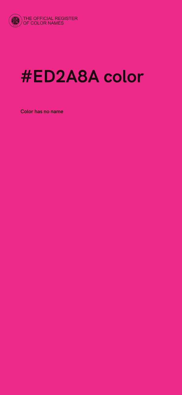 #ED2A8A color image