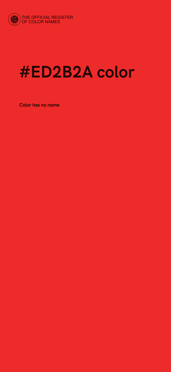 #ED2B2A color image