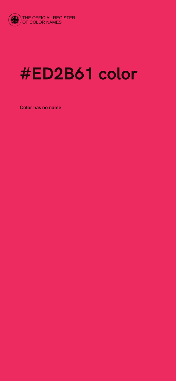#ED2B61 color image