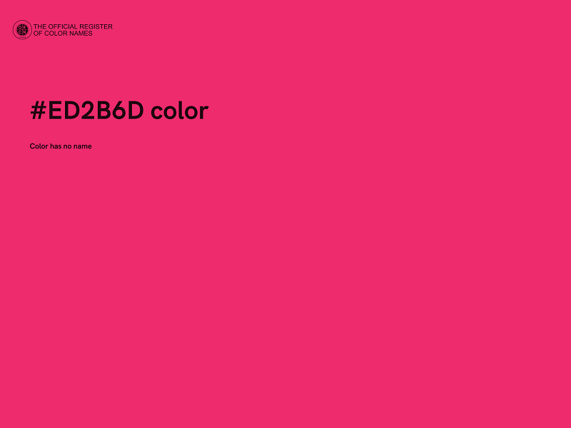 #ED2B6D color image