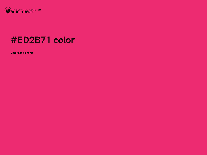 #ED2B71 color image