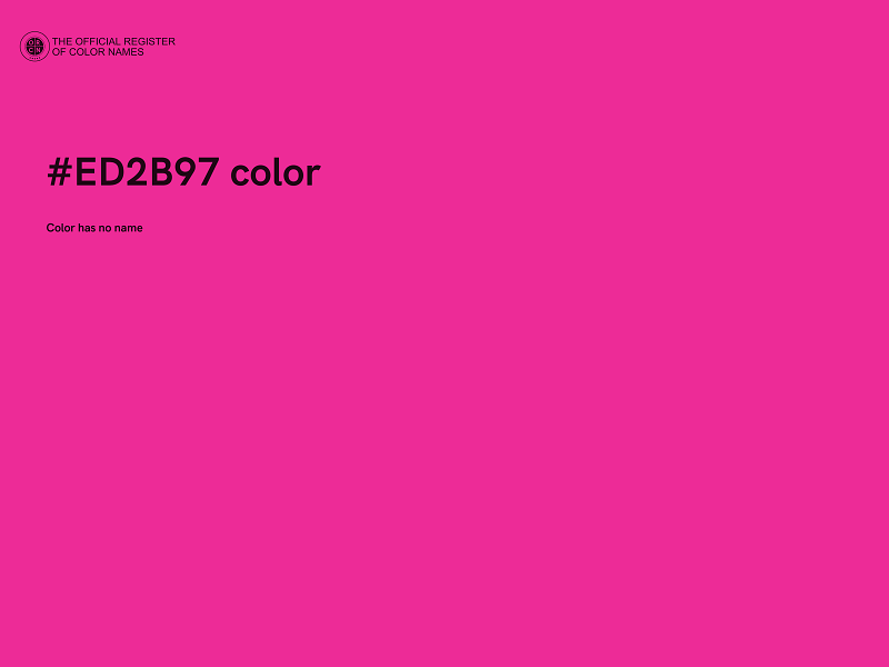 #ED2B97 color image