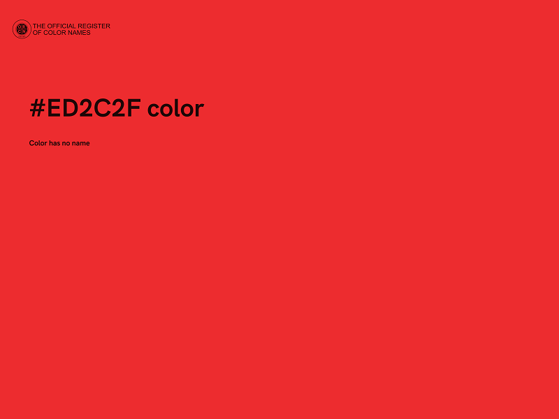 #ED2C2F color image