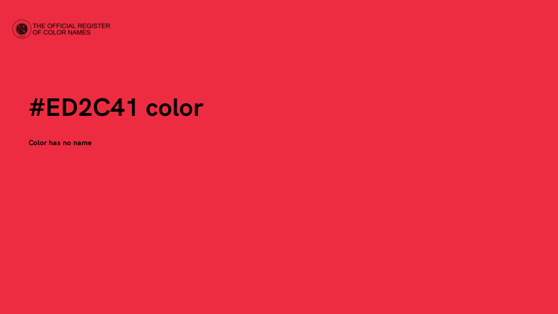 #ED2C41 color image