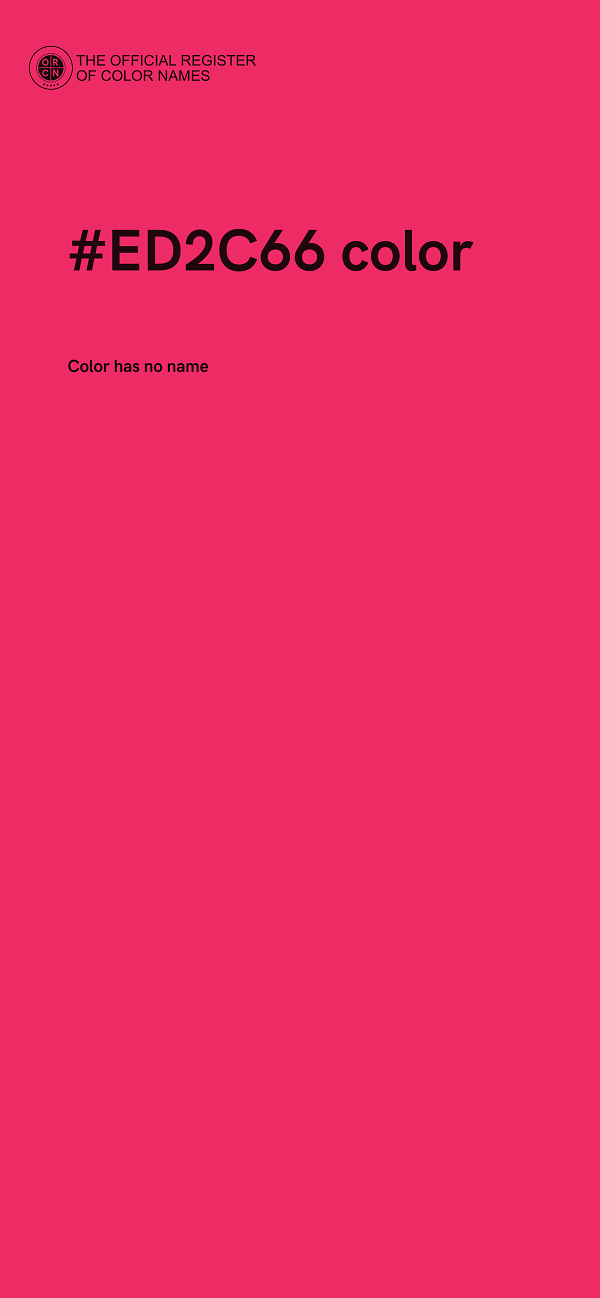 #ED2C66 color image