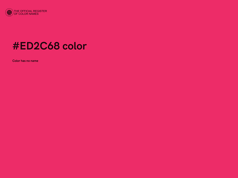 #ED2C68 color image