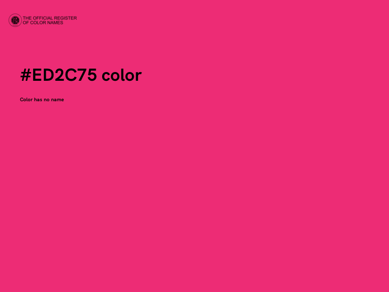 #ED2C75 color image