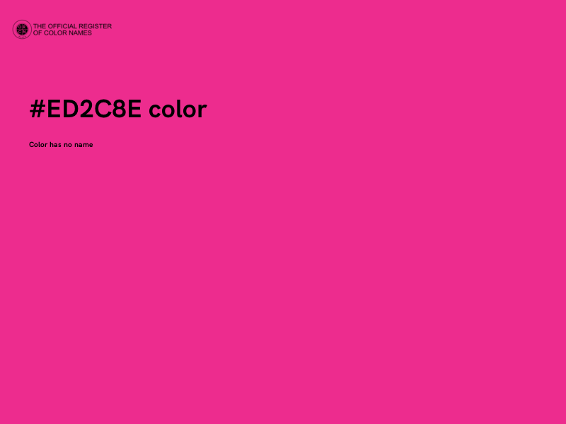 #ED2C8E color image