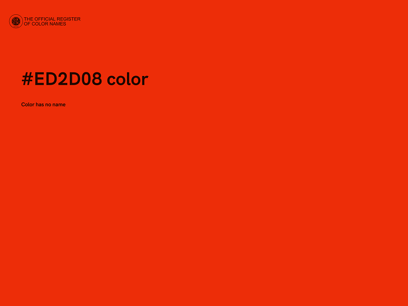 #ED2D08 color image