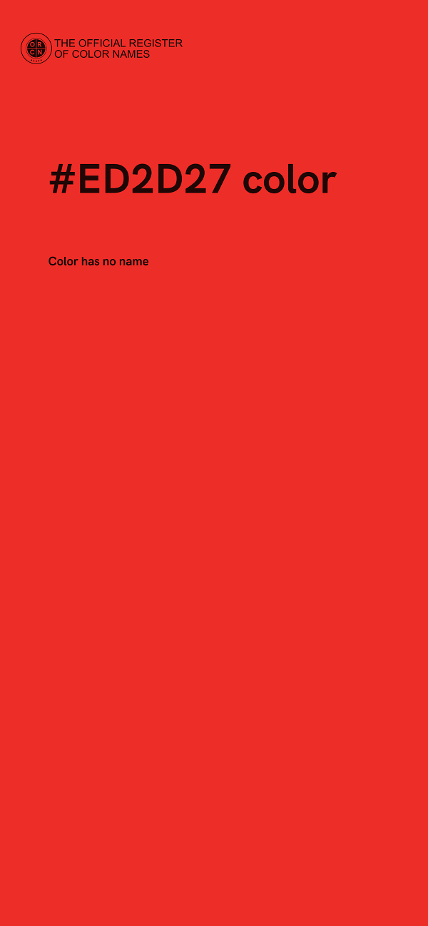 #ED2D27 color image
