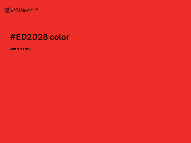 #ED2D28 color image