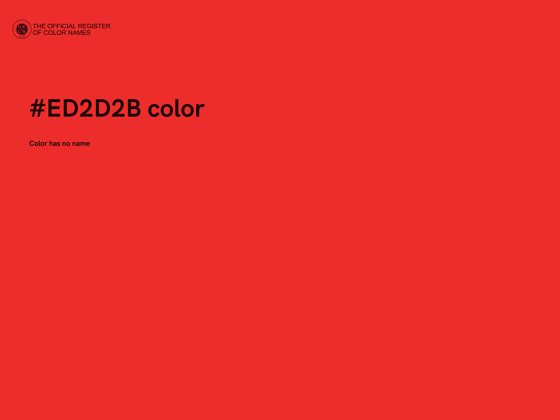 #ED2D2B color image