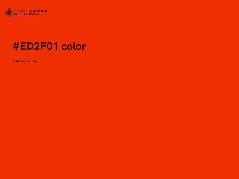 #ED2F01 color image