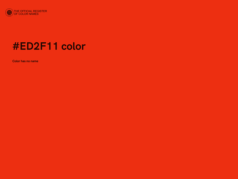 #ED2F11 color image