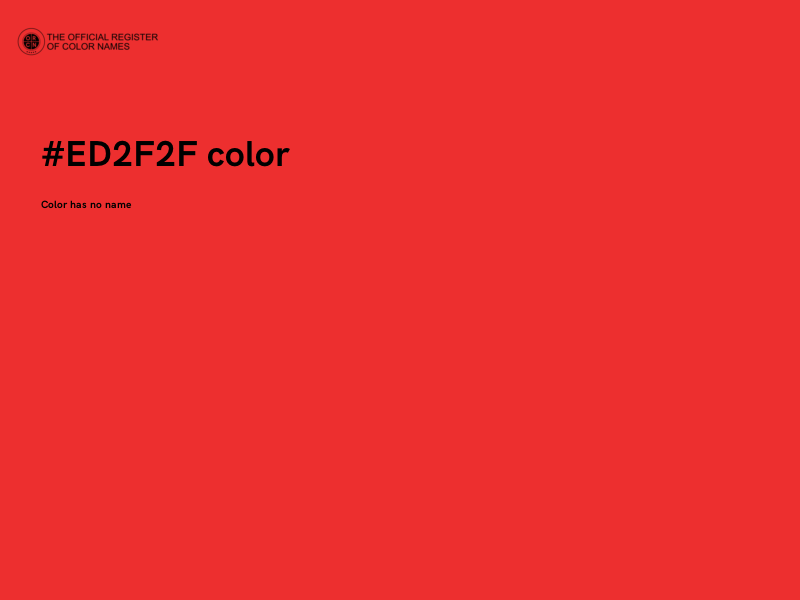 #ED2F2F color image