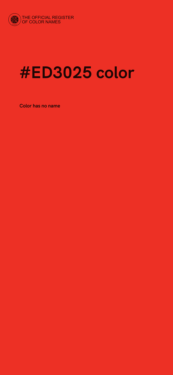 #ED3025 color image