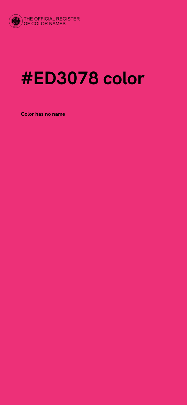 #ED3078 color image