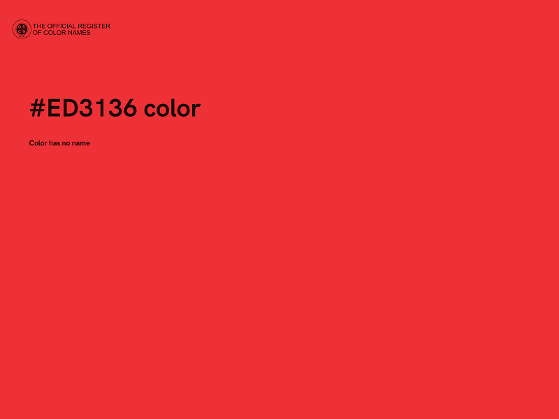 #ED3136 color image