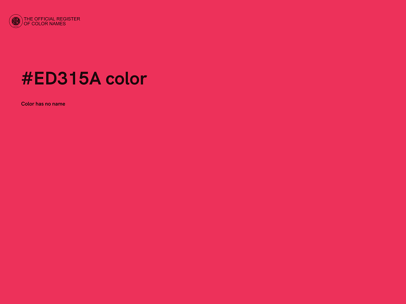 #ED315A color image