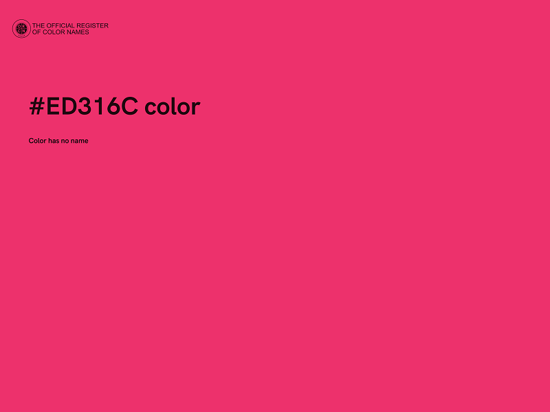 #ED316C color image