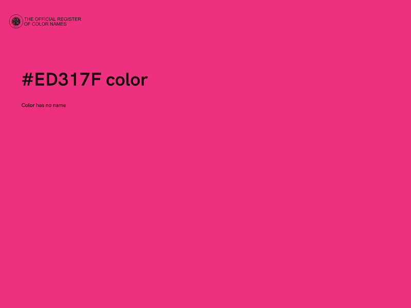 #ED317F color image