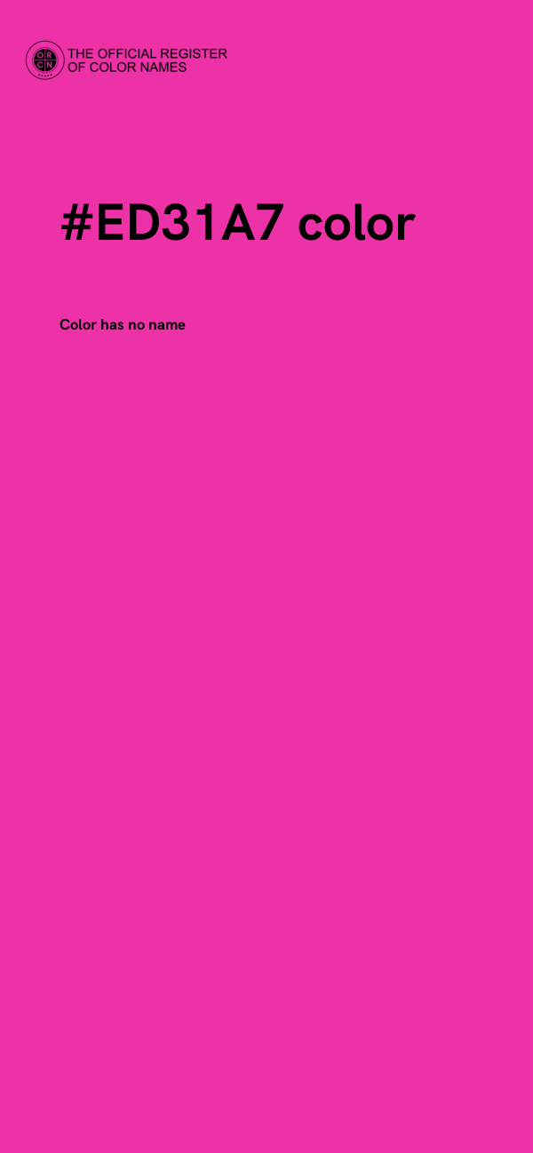 #ED31A7 color image