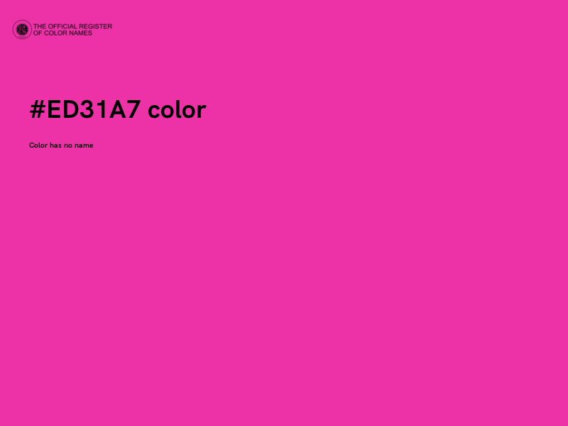 #ED31A7 color image