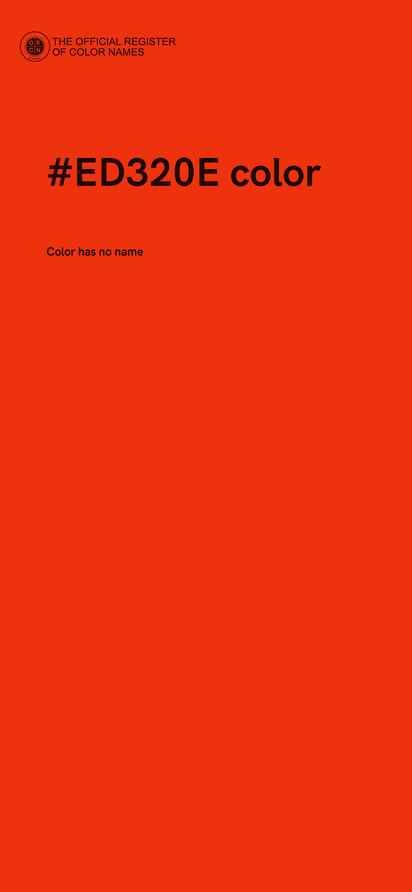 #ED320E color image