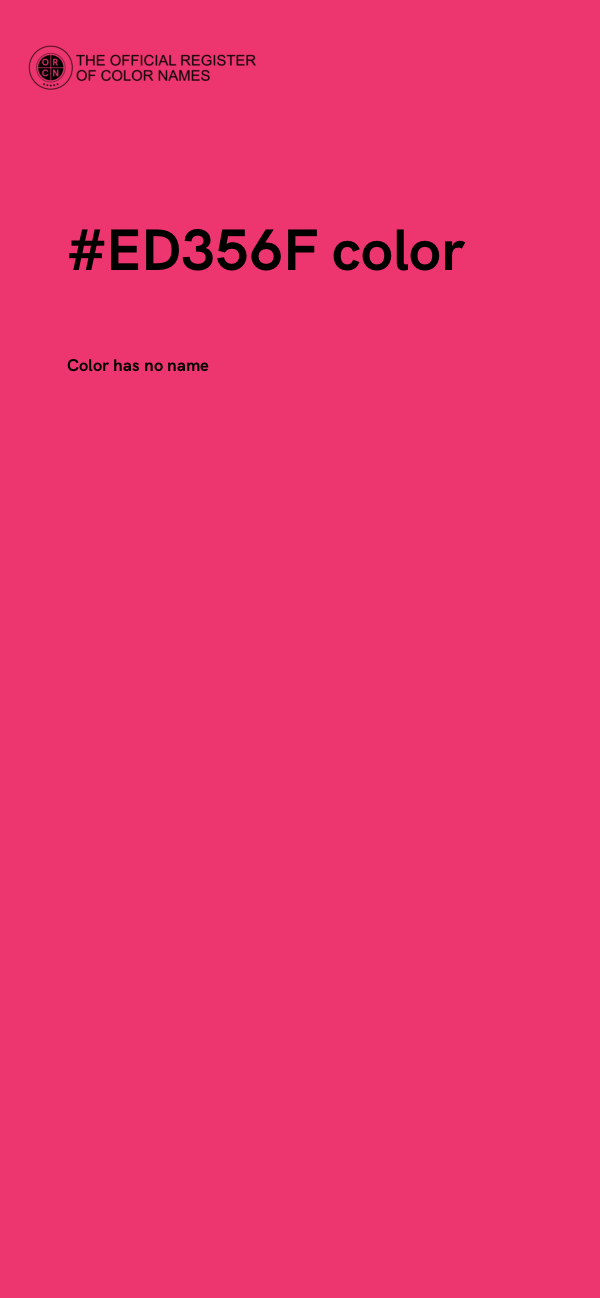 #ED356F color image