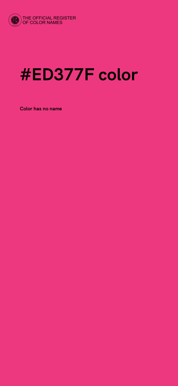 #ED377F color image