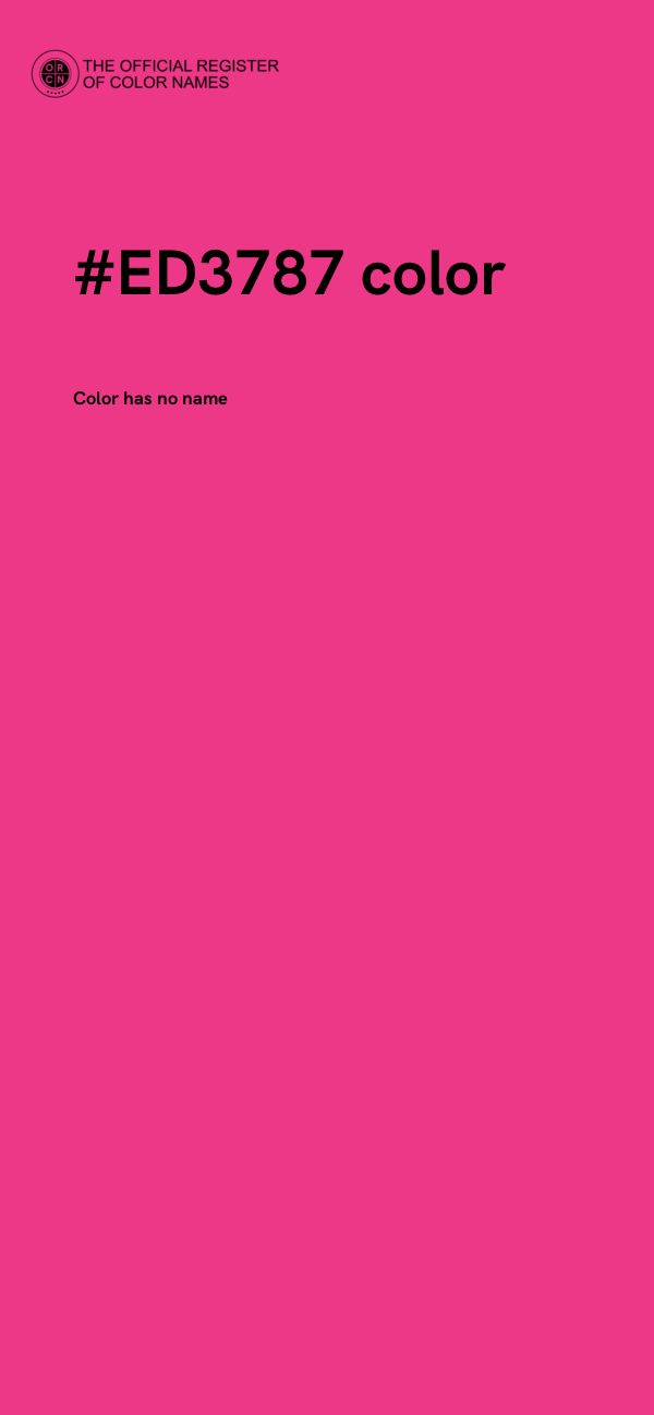 #ED3787 color image