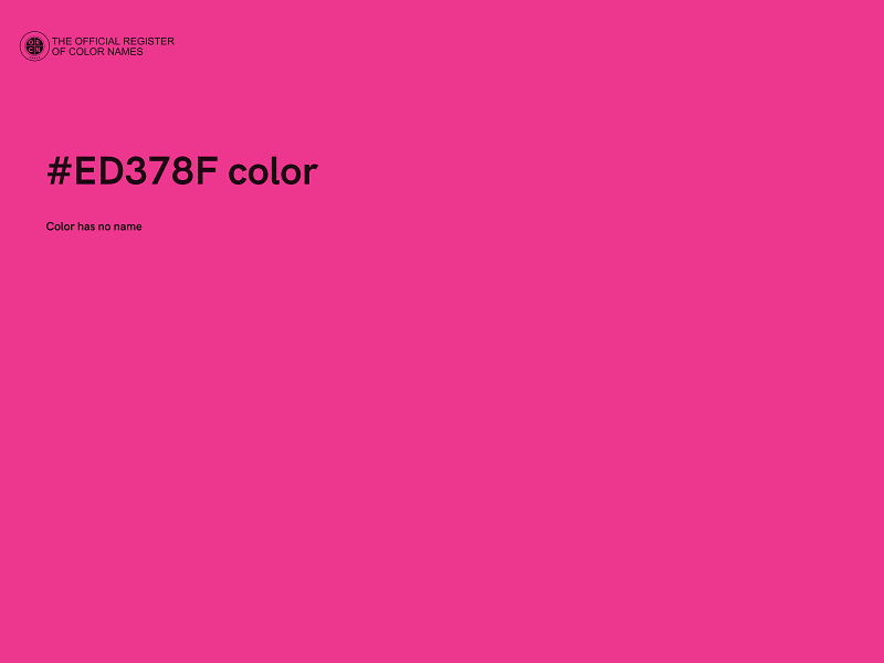 #ED378F color image