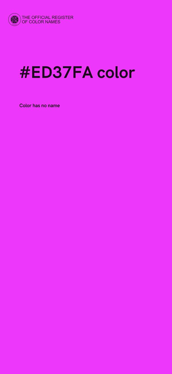 #ED37FA color image