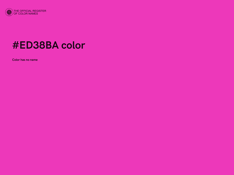 #ED38BA color image