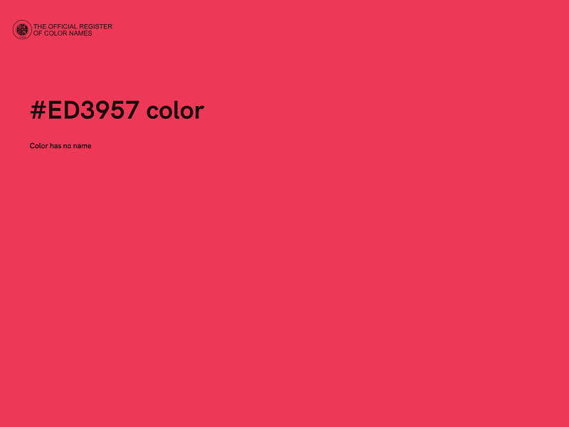 #ED3957 color image