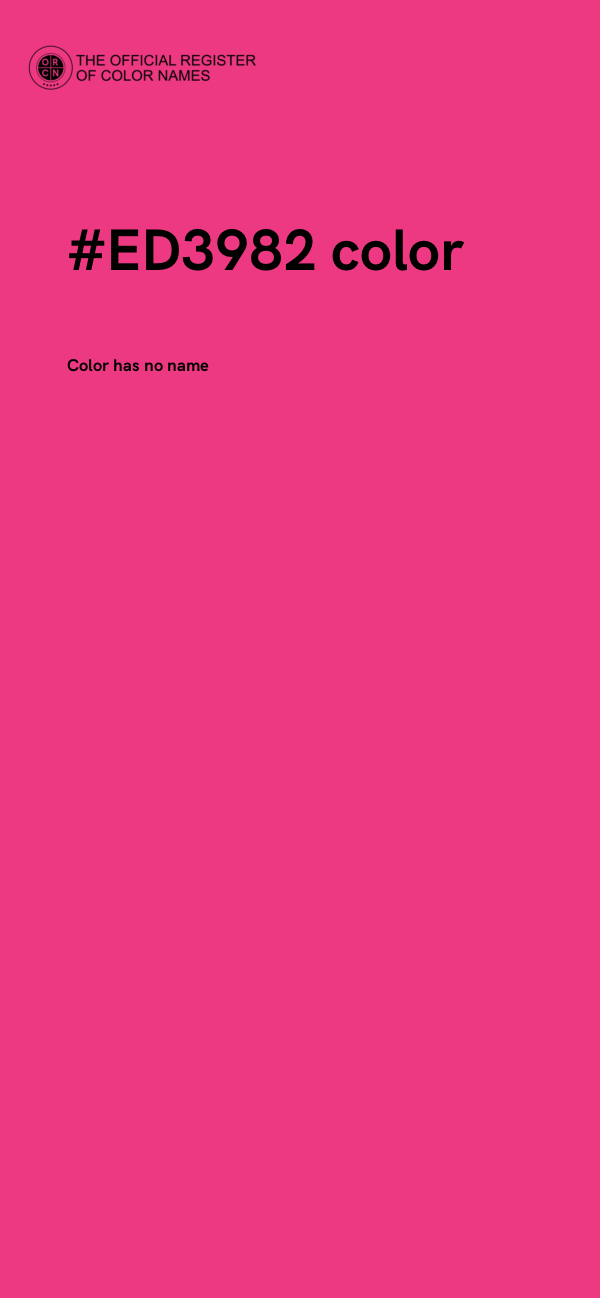 #ED3982 color image