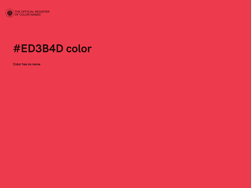 #ED3B4D color image