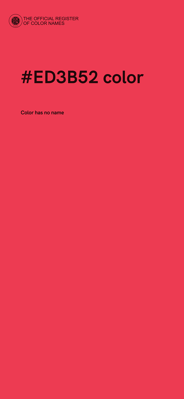 #ED3B52 color image