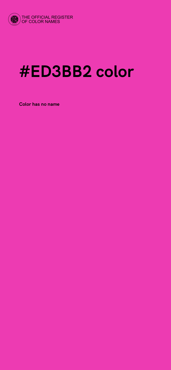 #ED3BB2 color image
