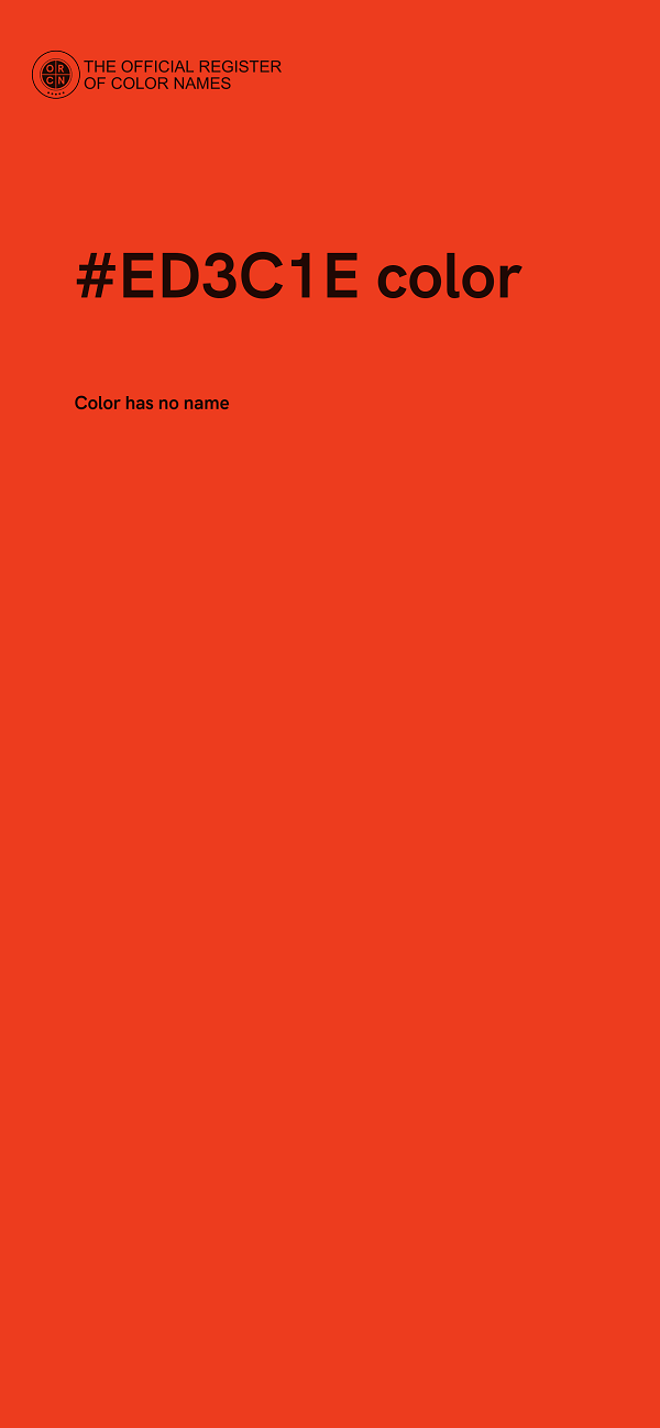 #ED3C1E color image