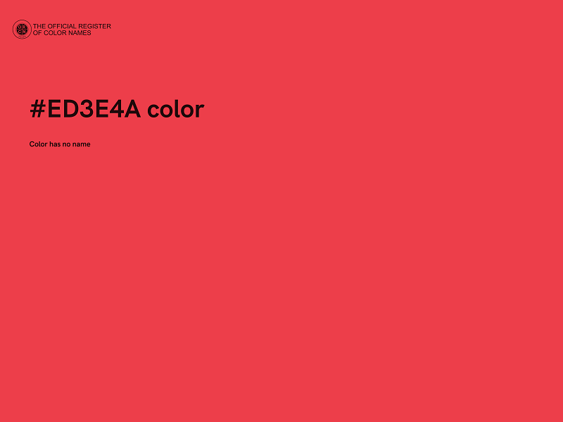 #ED3E4A color image